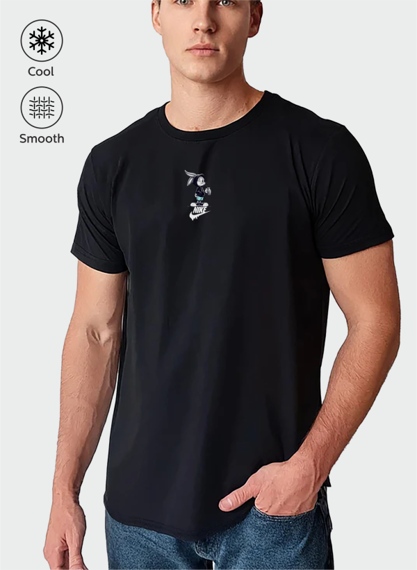 bugsbunyy siyah 02E scaled - Bugs Bunyy Baskılı Oversize Tişört