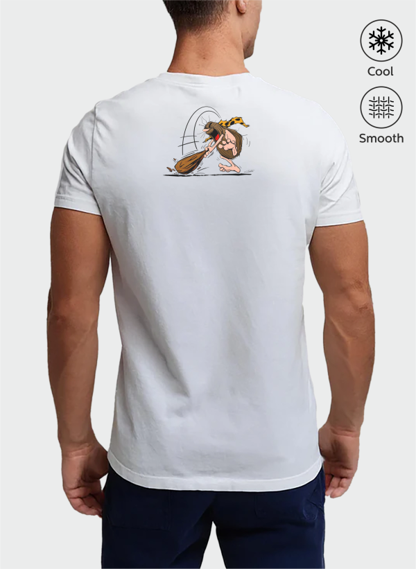 Captan Caveman Baskılı Oversize Tişört 3 captancaveman beyaz 02E arka scaled - Captan Caveman Baskılı Oversize Tişört