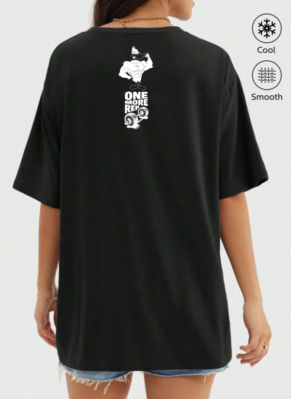 DufyDuck Baskılı Oversize Tişört 1 dufyduckgymk siyah 04 arka scaled - DufyDuck Baskılı Oversize Tişört