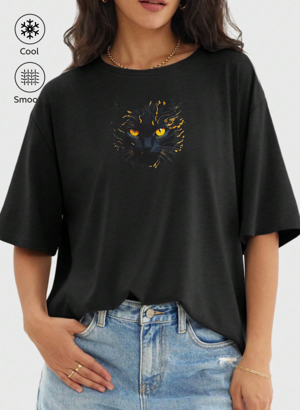 kedi-siyah-02K kedi siyah 02K scaled - Kedi Baskılı Oversize Tişört