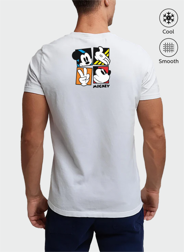 mickeymouse beyaz 04E arka scaled - Mickey Mouse Baskılı Oversize Tişört