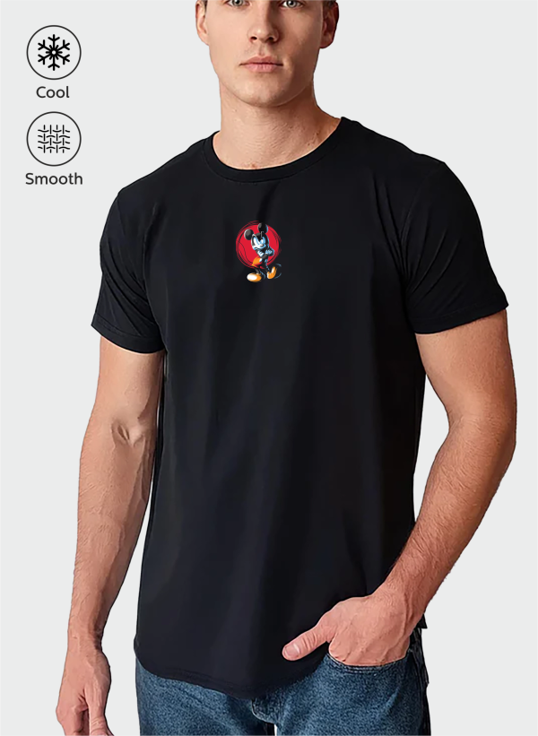 mickeymouse siyah 01E scaled - Mickey Mouse Baskılı Oversize Tişört