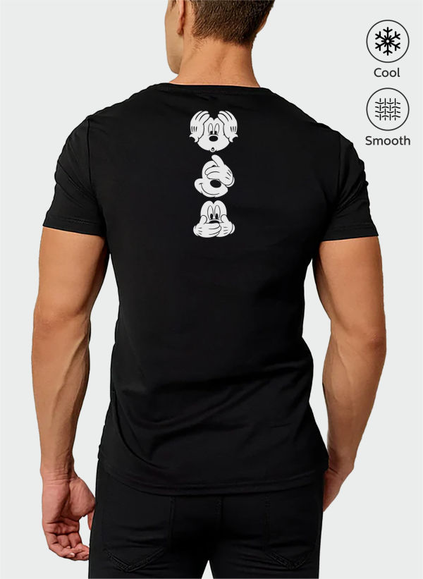 mickeymouse siyah 03E arka scaled - Mickey Mouse Baskılı Oversize Tişört