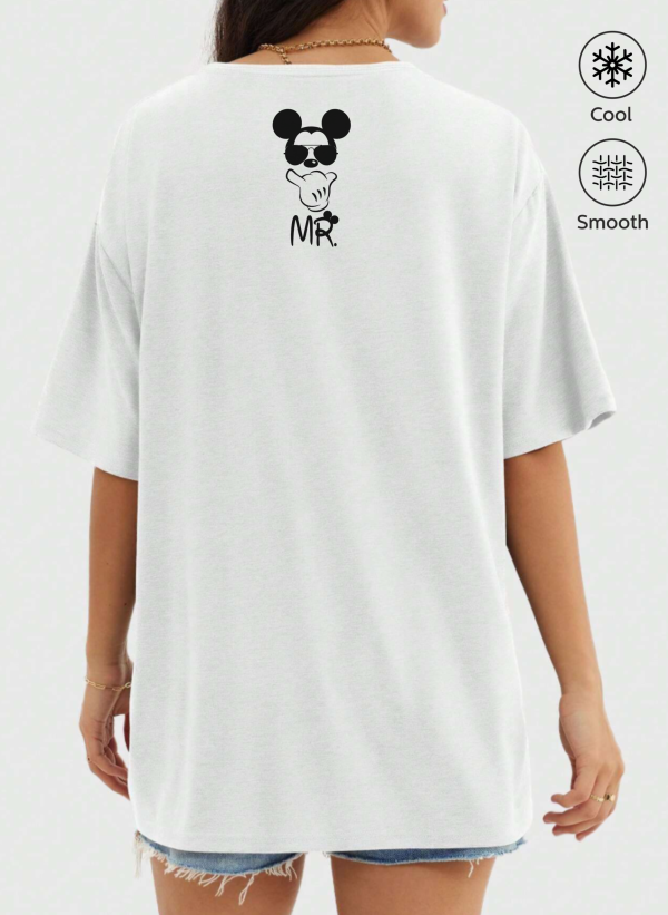 Mickey Mouse Baskılı Oversize Tişört 3 mickeymousegym beyaz 04K arka scaled - Mickey Mouse Baskılı Oversize Tişört