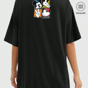 Mickey Mouse Baskılı Oversize Tişört 10 Mickey Mouse Baskılı Oversize Tişört - Görsel 4