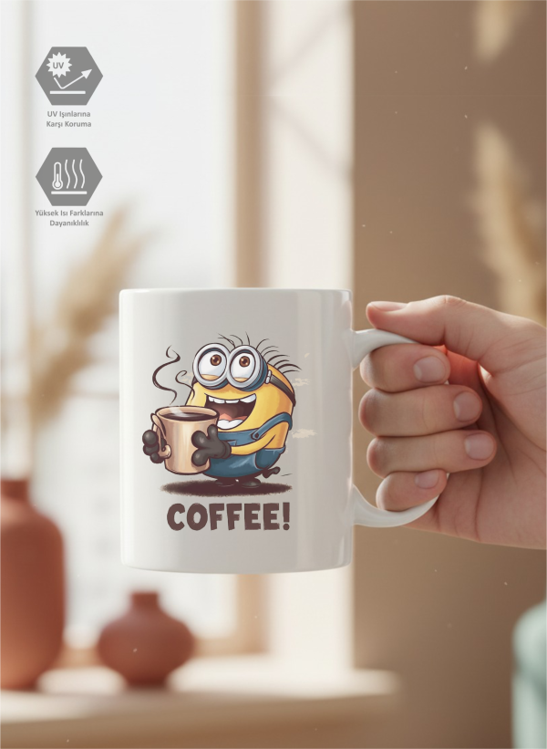 minion-kupa-bardak Minion Baskılı Kupa Bardak