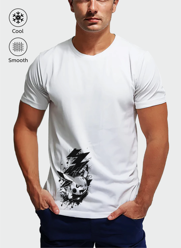 pikachu beyaz 03 scaled - Pikachu Baskılı Oversize Tişört