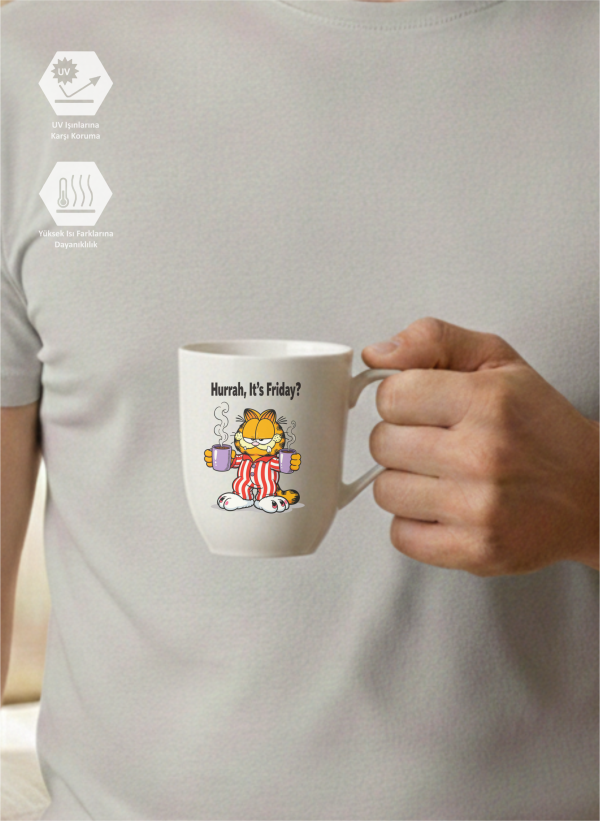 Garfield Baskılı Kupa Bardak