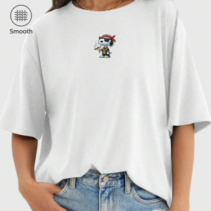 Snoopy Baskılı Oversize Tişört - Görsel 3