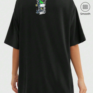 Snoopy Baskılı Oversize Tişört - Görsel 4