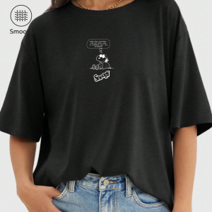 Snoopy Baskılı Oversize Tişört - Görsel 3