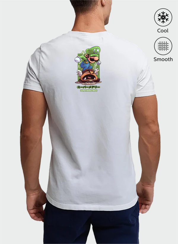 supermario beyaz 02 arka scaled - Super Mario Baskılı Oversize Tişört