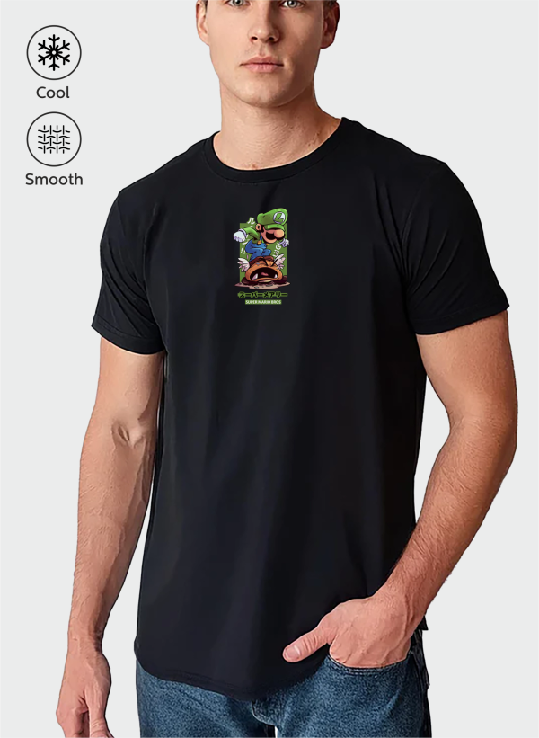 supermario siyah 02 scaled - Super Mario Baskılı Oversize Tişört