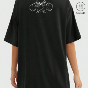 Tazmanya Canavarı Baskılı Oversize Tişört - Görsel 4