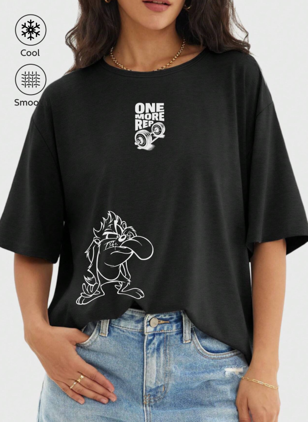 Tazmanya Canavarı Baskılı Oversize Tişört 2 tazkadingym siyah 03 scaled - Tazmanya Canavarı Baskılı Oversize Tişört