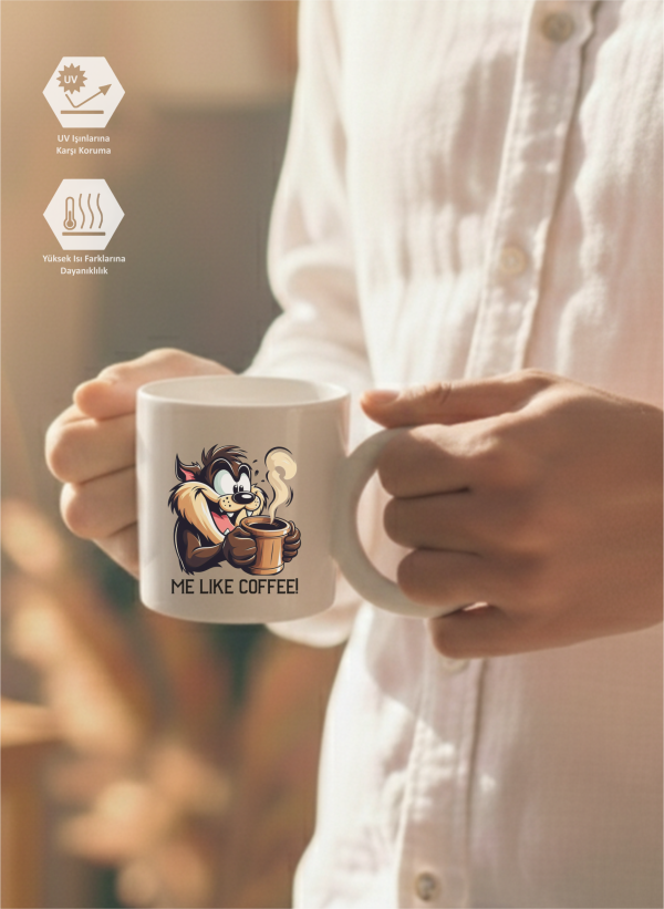 Tazmanya Canavarı Baskılı Kupa Bardak